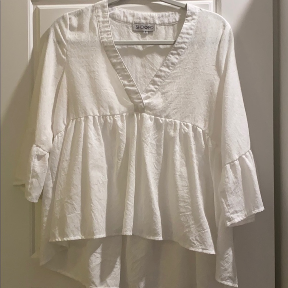 Never Come Back Top in white